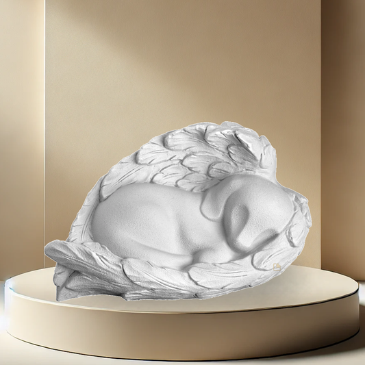 Angelic Dog Urn - White