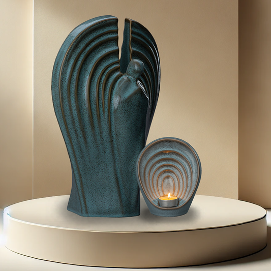 Angelic Oily Green Urns