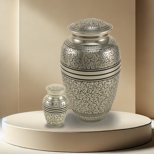 Antique Silver Oak Urn