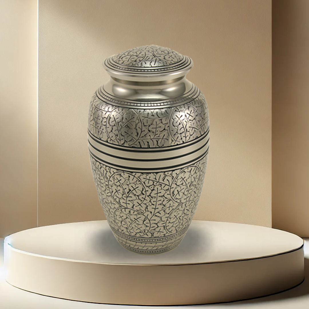 Antique Silver Oak Urn