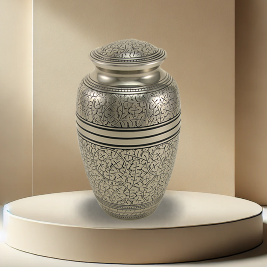 Antique Silver Oak Urn