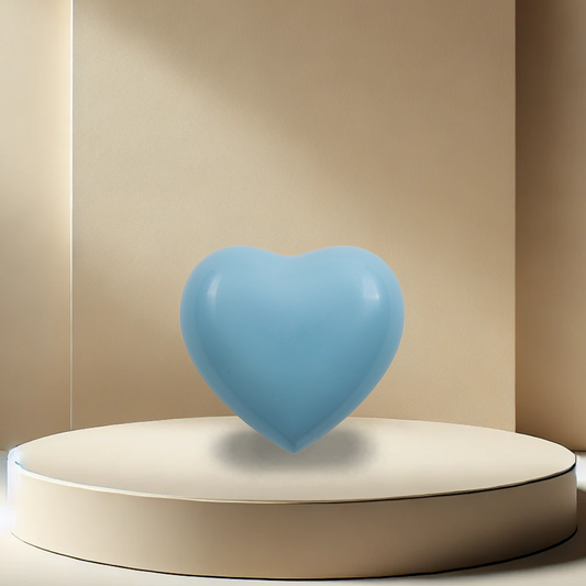 Arielle Heart Urn - Pearl Blue