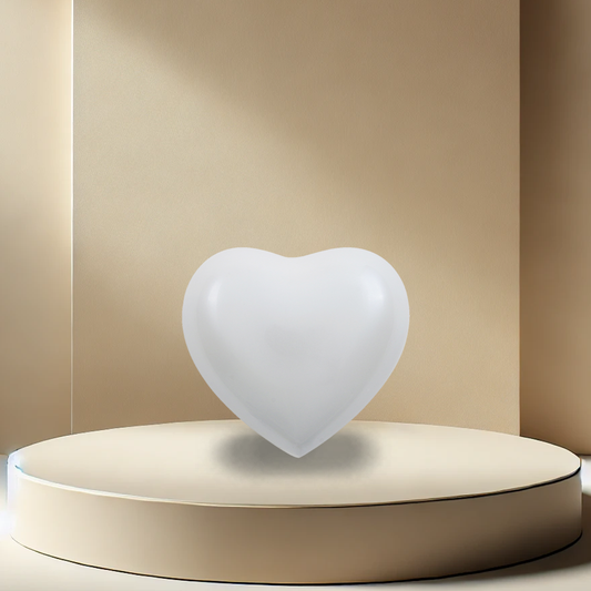 Arielle Heart Urn - Pearl White