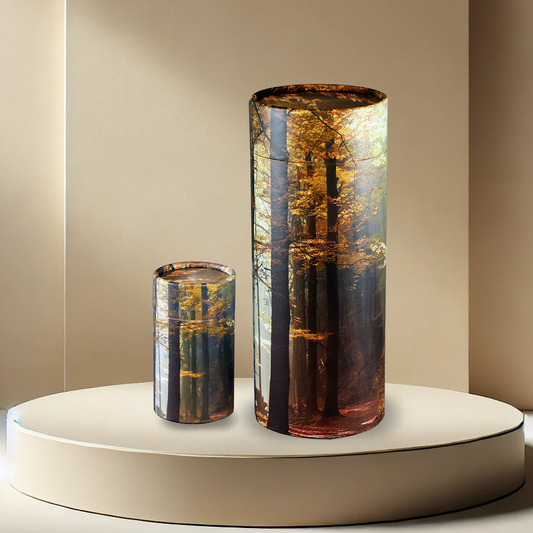 Autumn Woods Scattering Tube Urn