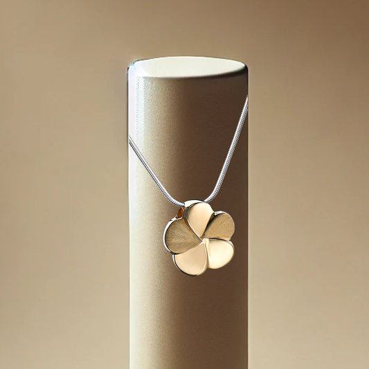 Bloom Two Tone Ash Pendant - Gold | Memorial Jewellery