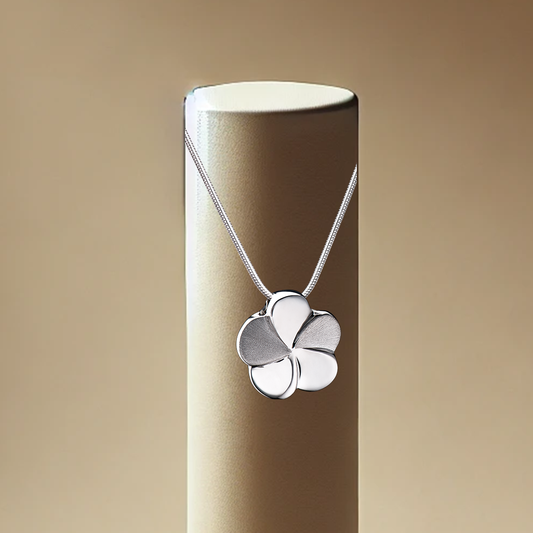 Bloom Two Tone Ash Pendant - Silver | Memorial Jewellery