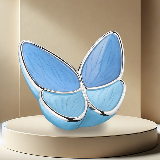 Blue Butterfly Urn - Wings Of Hope
