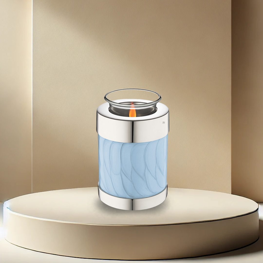 Blue Tealight Urn