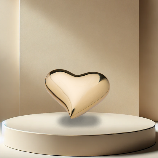 Bright Gold Heart Urn