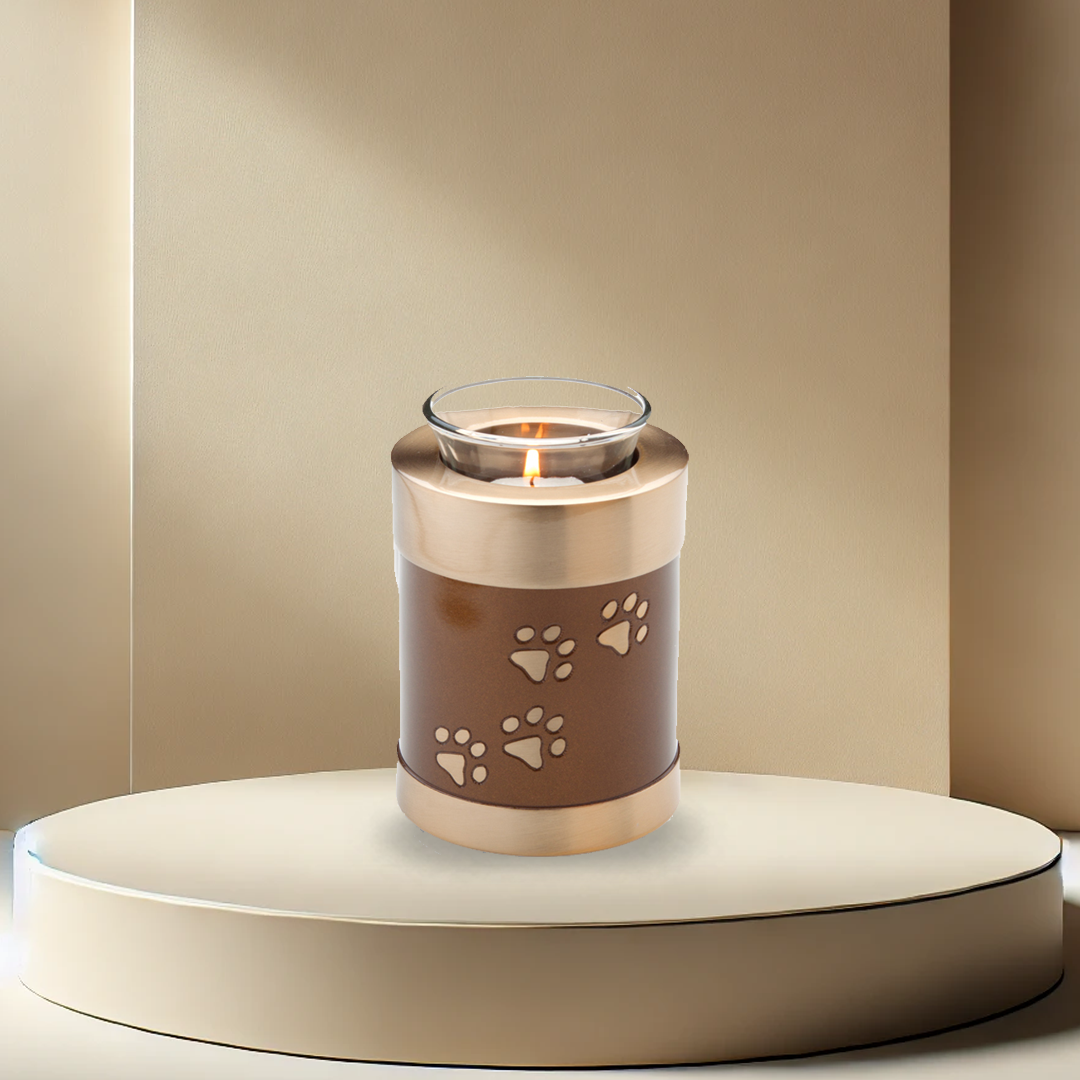 Bronze Paws Tealight Urn