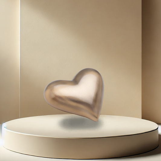 Brushed Gold Heart Urn