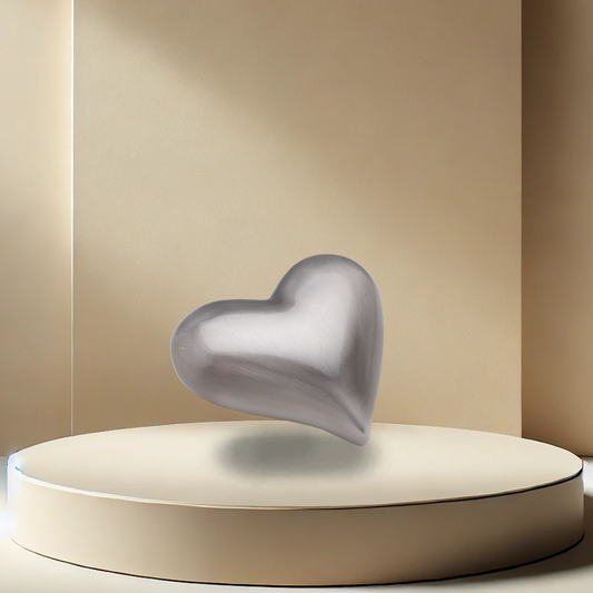 Brushed Pewter Heart Urn