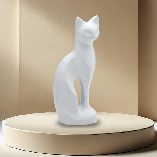 Cat Urn - White