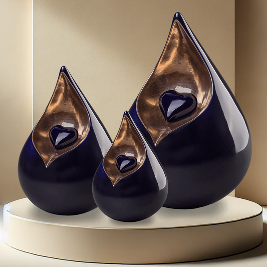 Celeste Ceramic Urn - Navy