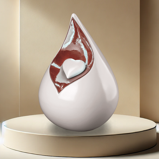 Celeste Ceramic Urn - White