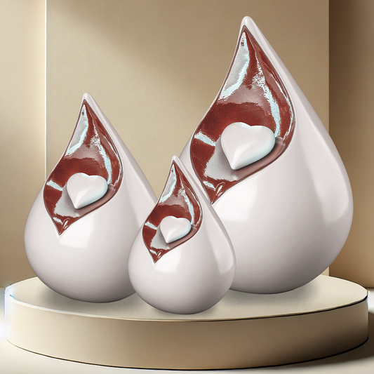 Celeste Ceramic Urn - White