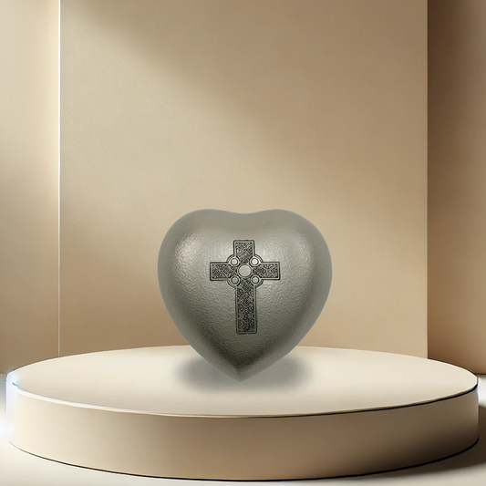 Celtic Cross Heart Urn