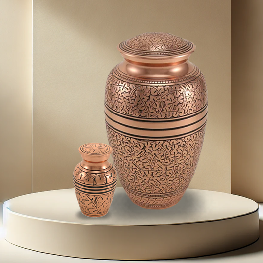 Copper Oak Urn