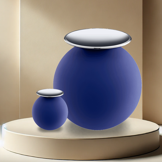 Crescent Sphere Urn - Navy