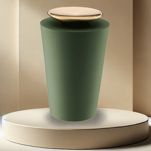 Crescent Tall Urn - Sage Green