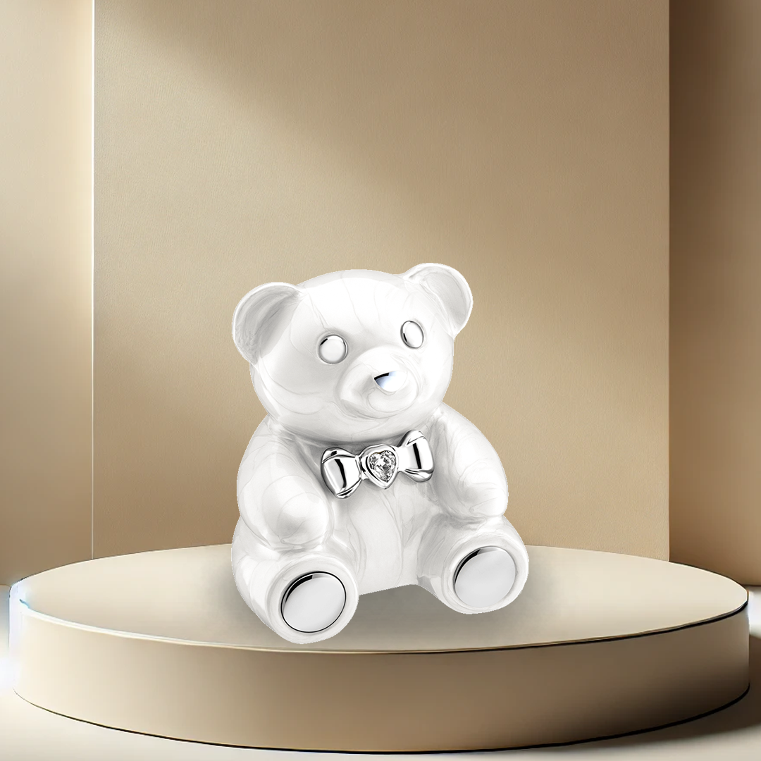 Cuddlebear Urn - White