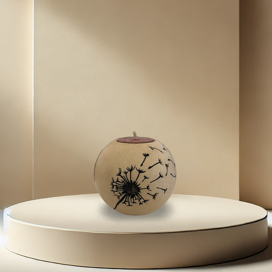 Dandelion Stone Candle Urn