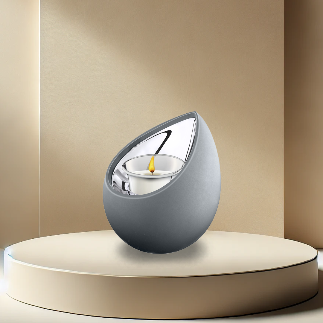 Drop French Grey Tealight Urn