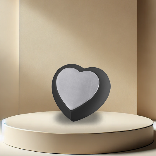 Drop Heart Urn - Black
