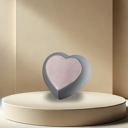 Drop Heart Urn - French Grey