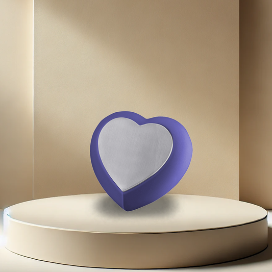 Drop Heart Urn - Navy