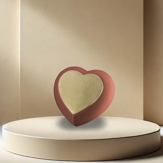 Drop Heart Urn - Terracotta