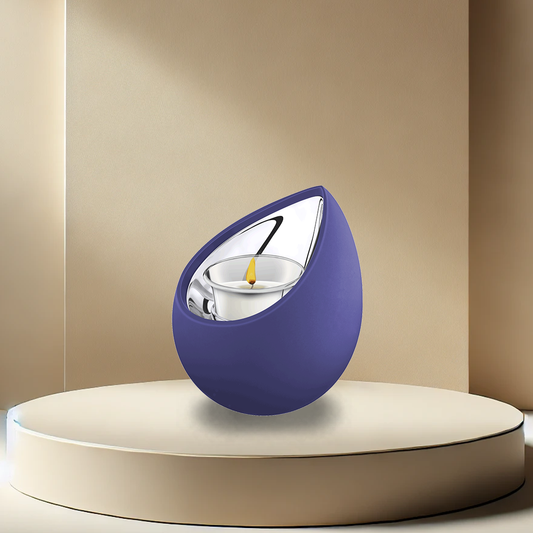 Drop Navy Tealight Urn