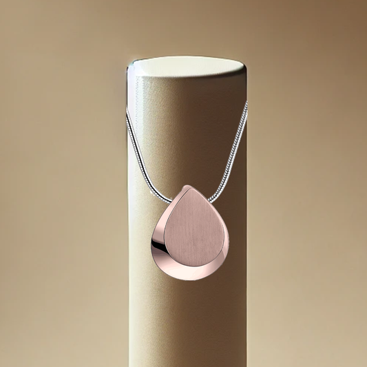 Drop Rose Gold Ash Pendant | Memorial Jewellery