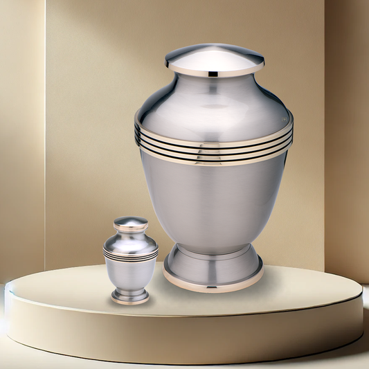 Elegant Pewter Urn