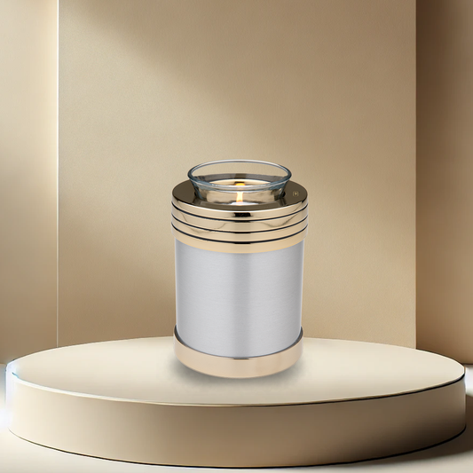 Elegant Pewter Tealight Urn