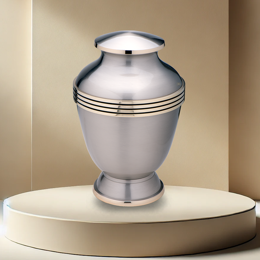 Elegant Pewter Urn