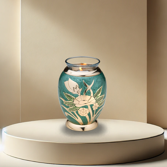 Emerald Rose Tealight Urn