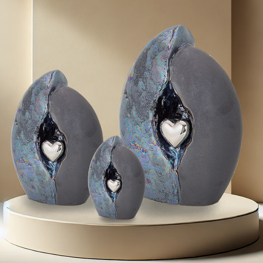 Encased Heart Urn - Midnight