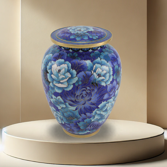 Floral Blue Elite Urn