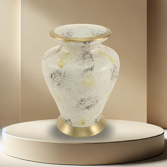 Glenwood White Marble Urn