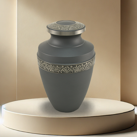 Grecian Rustic Pewter Urn