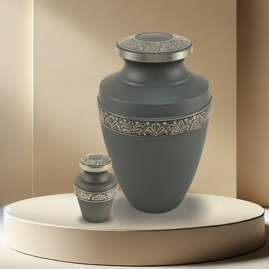 Grecian Rustic Pewter Urn