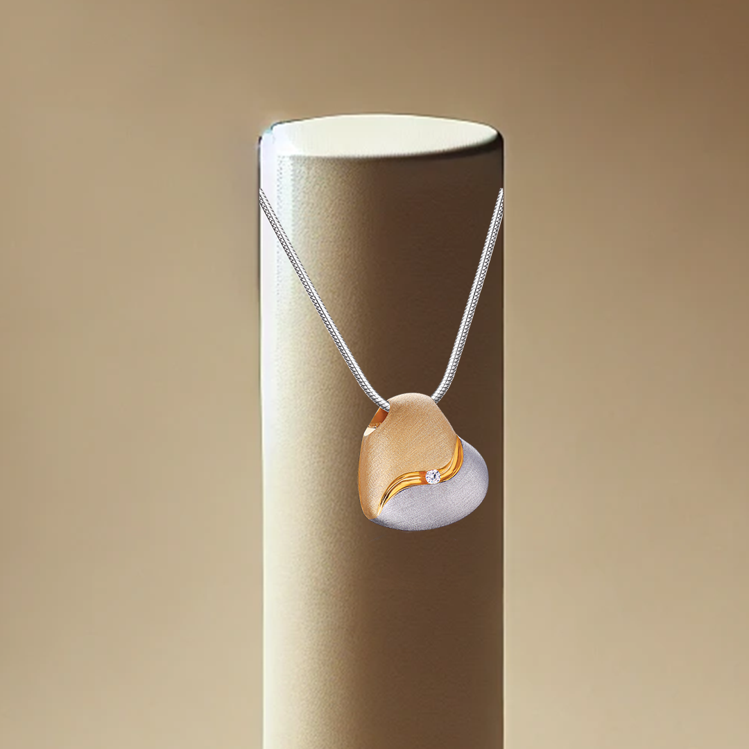 HeartFelt Ash Pendant - Silver/Gold | Memorial Jewellery