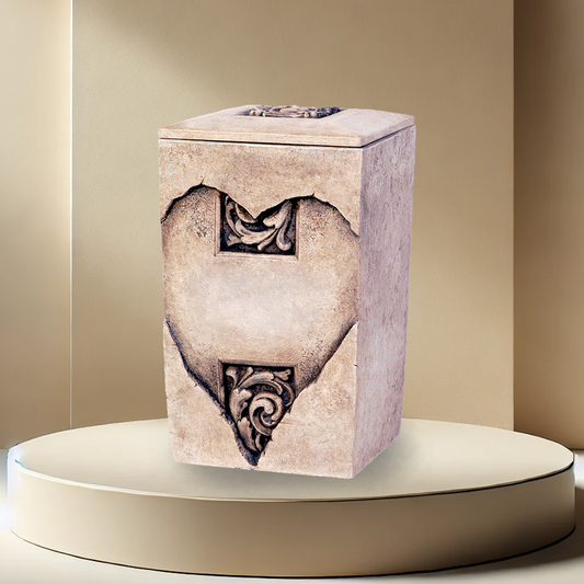 Heart Stone Urn - Blank