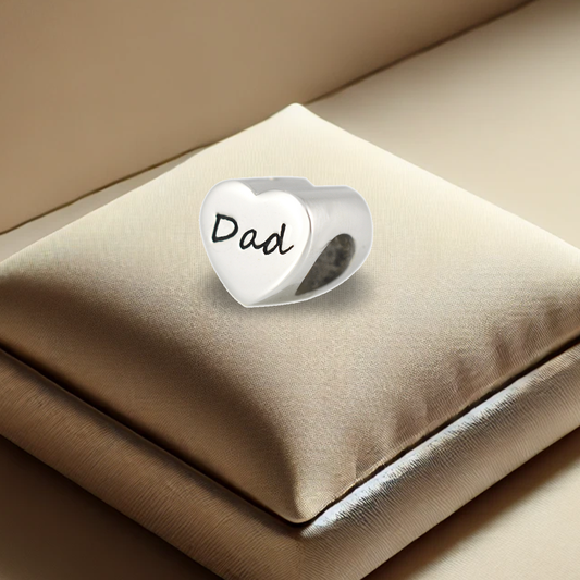 Heart 'Dad' Ash Bead | Memorial Jewellery