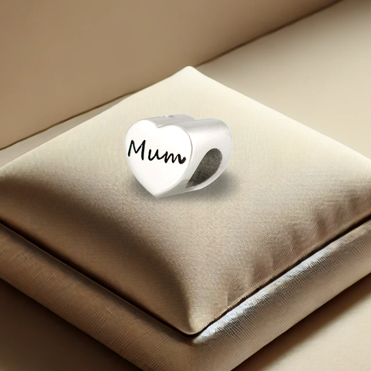 Heart 'Mum' Ash Bead | Memorial Jewellery