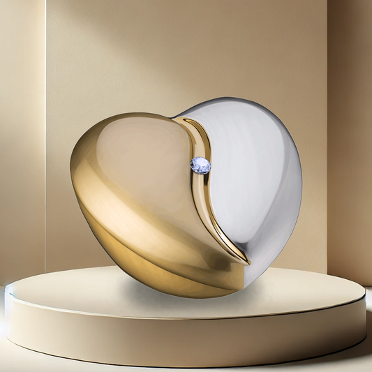 Heartfelt Urn - Brushed Gold