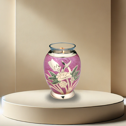Lilac Rose Tealight Urn
