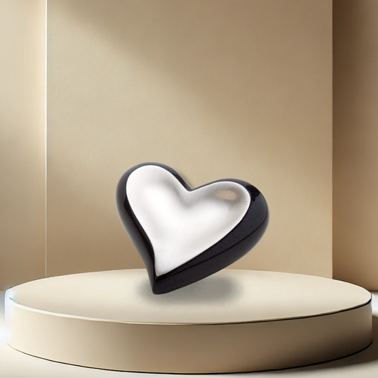 Midnight Pewter Heart Urn