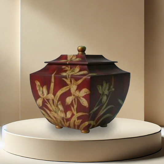 Orchid Burgundy Urn